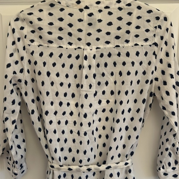 Old Navy Women Blue & White polka dot dress 3/4 Sleeves SZ XS - Picture 7 of 11